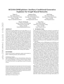 ACGAN-GNNExplainer: Auxiliary Conditional Generative Explainer for Graph
  Neural Networks