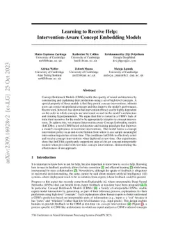 Learning to Receive Help: Intervention-Aware Concept Embedding Models