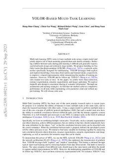 YOLOR-Based Multi-Task Learning