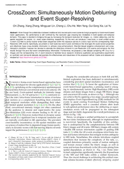 CrossZoom: Simultaneously Motion Deblurring and Event Super-Resolving