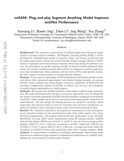 nnSAM: Plug-and-play Segment Anything Model Improves nnUNet Performance