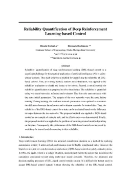 Reliability Quantification of Deep Reinforcement Learning-based Control