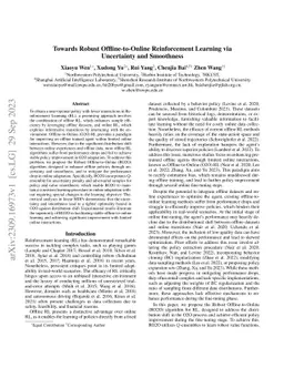 Towards Robust Offline-to-Online Reinforcement Learning via Uncertainty
  and Smoothness