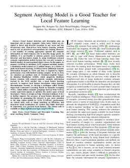 Segment Anything Model is a Good Teacher for Local Feature Learning