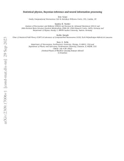 Statistical physics, Bayesian inference and neural information
  processing