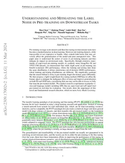 Understanding and Mitigating the Label Noise in Pre-training on
  Downstream Tasks