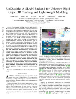 UniQuadric: A SLAM Backend for Unknown Rigid Object 3D Tracking and
  Light-Weight Modeling