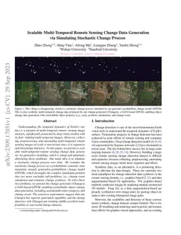Scalable Multi-Temporal Remote Sensing Change Data Generation via
  Simulating Stochastic Change Process