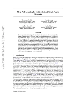 Meta-Path Learning for Multi-relational Graph Neural Networks