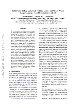 LatticeGen: A Cooperative Framework which Hides Generated Text in a
  Lattice for Privacy-Aware Generation on Cloud