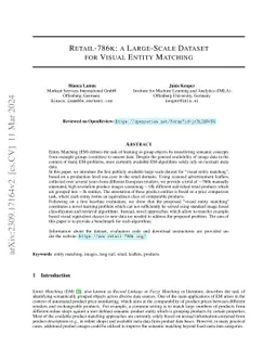 Retail-786k: a Large-Scale Dataset for Visual Entity Matching