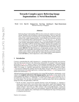 Towards Complex-query Referring Image Segmentation: A Novel Benchmark