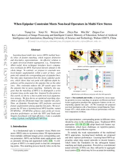 When Epipolar Constraint Meets Non-local Operators in Multi-View Stereo