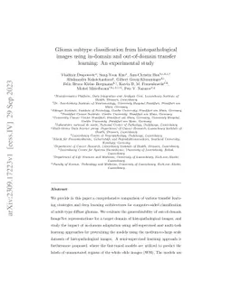 Glioma subtype classification from histopathological images using
  in-domain and out-of-domain transfer learning: An experimental study