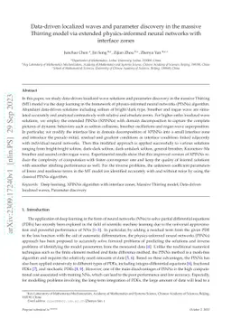 Data-driven localized waves and parameter discovery in the massive
  Thirring model via extended physics-informed neural networks with interface
  zones