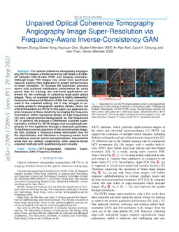 Unpaired Optical Coherence Tomography Angiography Image Super-Resolution
  via Frequency-Aware Inverse-Consistency GAN
