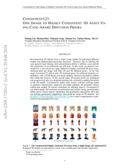 Consistent123: One Image to Highly Consistent 3D Asset Using Case-Aware
  Diffusion Priors