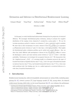 Estimation and Inference in Distributional Reinforcement Learning