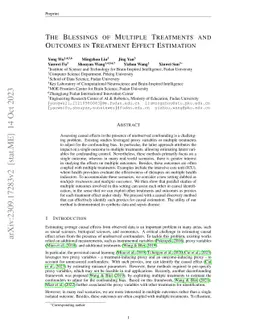The Blessings of Multiple Treatments and Outcomes in Treatment Effect
  Estimation