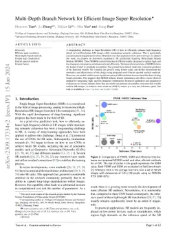 Multi-Depth Branch Network for Efficient Image Super-Resolution