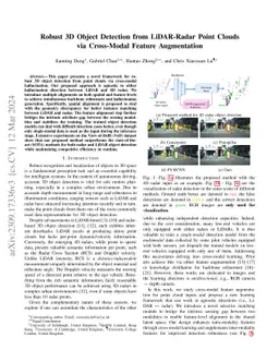 Robust 3D Object Detection from LiDAR-Radar Point Clouds via Cross-Modal
  Feature Augmentation