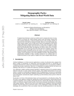 Demographic Parity: Mitigating Biases in Real-World Data