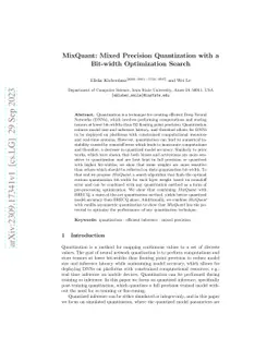 MixQuant: Mixed Precision Quantization with a Bit-width Optimization
  Search