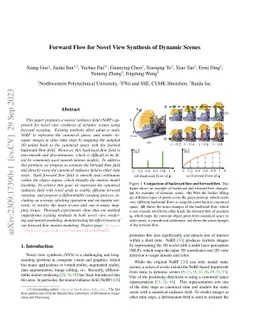 Forward Flow for Novel View Synthesis of Dynamic Scenes