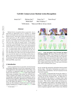 CaSAR: Contact-aware Skeletal Action Recognition