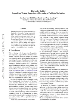 Hierarchy Builder: Organizing Textual Spans into a Hierarchy to
  Facilitate Navigation