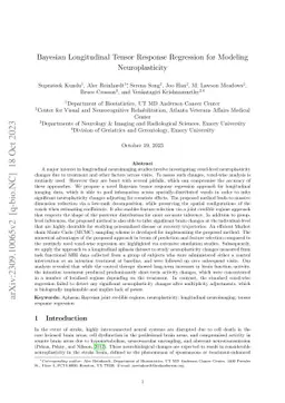 Bayesian longitudinal tensor response regression for modeling
  neuroplasticity