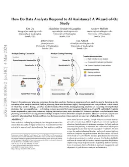 How Do Data Analysts Respond to AI Assistance? A Wizard-of-Oz Study