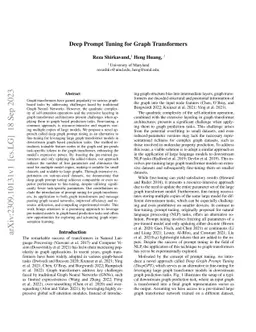 Deep Prompt Tuning for Graph Transformers