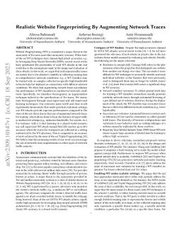 Realistic Website Fingerprinting By Augmenting Network Trace