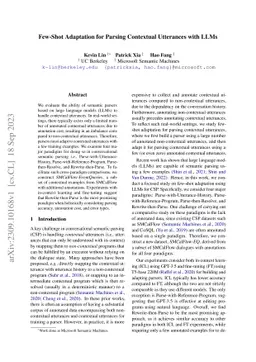 Few-Shot Adaptation for Parsing Contextual Utterances with LLMs