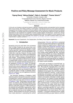 Positive and Risky Message Assessment for Music Products