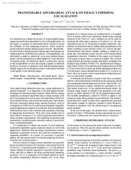Transferable Adversarial Attack on Image Tampering Localization