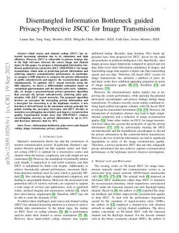 Disentangled Information Bottleneck guided Privacy-Protective JSCC for
  Image Transmission