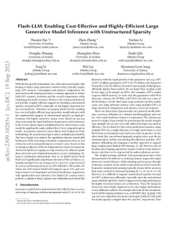 Flash-LLM: Enabling Cost-Effective and Highly-Efficient Large Generative
  Model Inference with Unstructured Sparsity