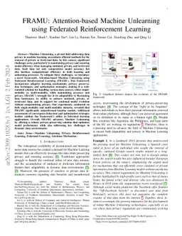 FRAMU: Attention-based Machine Unlearning using Federated Reinforcement
  Learning