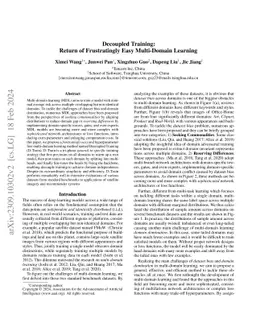 Decoupled Training: Return of Frustratingly Easy Multi-Domain Learning