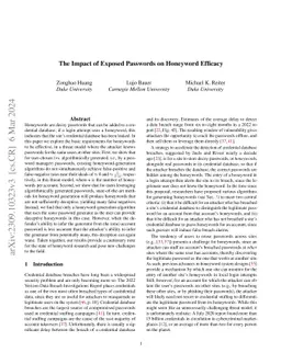 The Impact of Exposed Passwords on Honeyword Efficacy