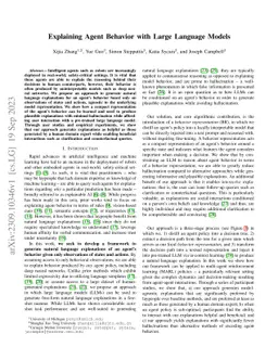 Explaining Agent Behavior with Large Language Models