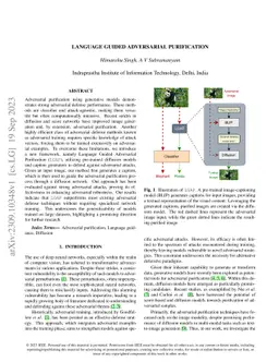 Language Guided Adversarial Purification