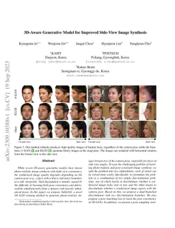 SideGAN: 3D-Aware Generative Model for Improved Side-View Image
  Synthesis