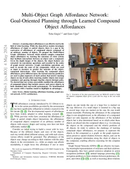 Multi-Object Graph Affordance Network: Goal-Oriented Planning through
  Learned Compound Object Affordances