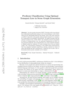 Predicate Classification Using Optimal Transport Loss in Scene Graph
  Generation