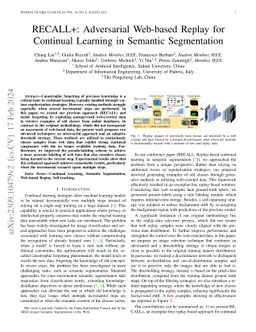 RECALL+: Adversarial Web-based Replay for Continual Learning in Semantic
  Segmentation