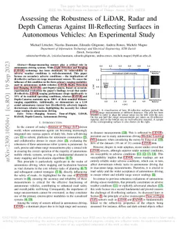 Assessing the Robustness of LiDAR, Radar and Depth Cameras Against
  Ill-Reflecting Surfaces in Autonomous Vehicles: An Experimental Study