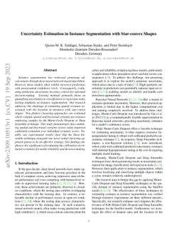 Uncertainty Estimation in Instance Segmentation with Star-convex Shapes
